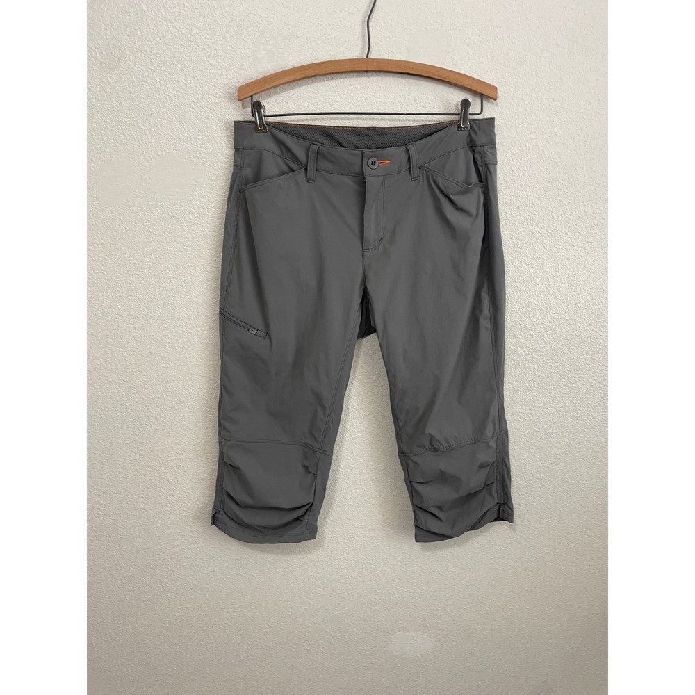Orvis Capri Pants Womens 8 Gray Good Hiking Outdoor Stretch